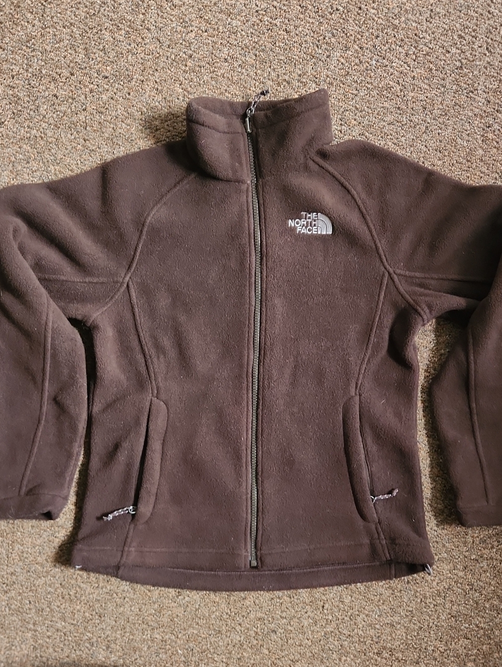 The North Face Women's Chocolate Brown Full-Zip Teddy Fleece Jacket